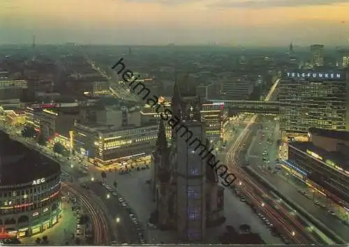 Berlin - Blick vom I-Punkt Europa Center auf den Kurfürstendamm - AK Grossformat 60er Jahre - Verlag Hans Andres Verlag