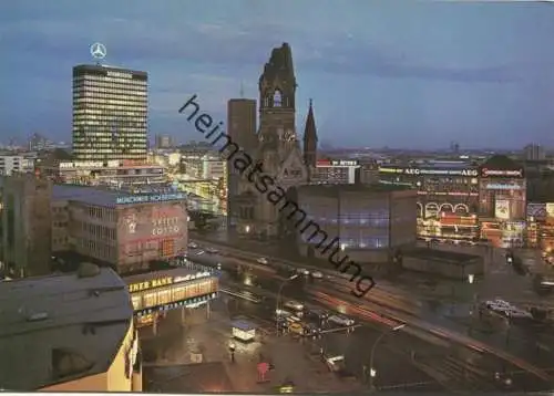 Berlin - Gedächtniskirche mit Europa-Center - Ansichtskarte Grossformat 70er Jahre - Verlag Kunst und Bild Berlin