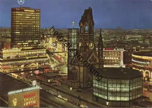 Berlin - Gedächtniskirche mit Europa-Center - Ansichtskarte Grossformat 70er Jahre - Verlag Kunst und Bild Berlin
