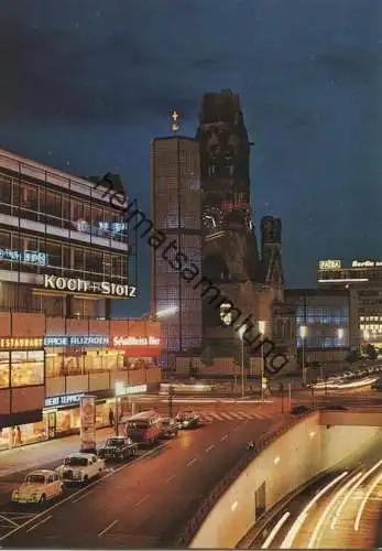 Berlin - Kaiser Wilhelm Gedächtniskirche - Ansichtskarte Grossformat 1970 - Hans Andres Verlag Berlin
