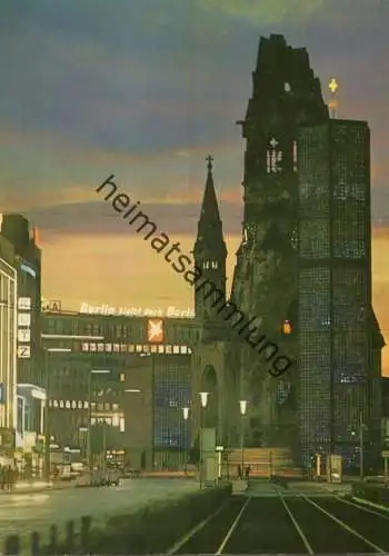 Berlin - Kaiser Wilhelm Gedächtniskirche - Ansichtskarte Grossformat 60er Jahre - Verlag Herbert Maschke Berlin
