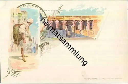 Edfu - Edfou - Temple - Verlag Richter & Co Napoli ca. 1895