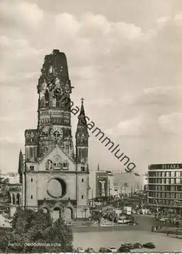 Berlin - Gedächtniskirche - Foto-AK Grossformat 50er Jahre - Verlag Kunst und Bild Berlin 50er Jahre