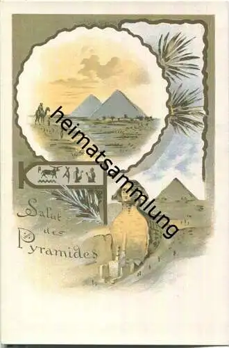 Sphinx - Salut des Pyramides - AK ohne Verlagsangabe ca. 1895