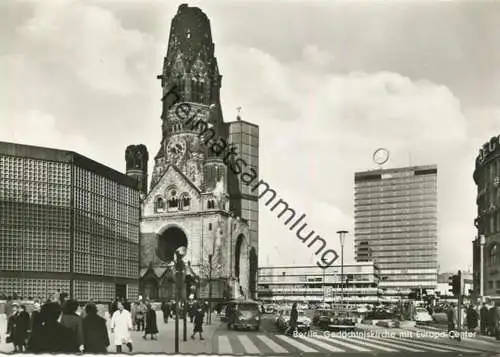 Berlin - Gedächtniskirche mit Europa Center - Foto-AK Grossformat 60er Jahre - Verlag Kunst und Bild Berlin