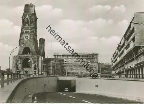 Berlin - neue Gedächtniskirche im Bau - Foto-AK Grossformat 60er Jahre