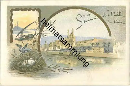 Le Caire - Salut du Nil - AK ohne Verlagsangabe ca. 1895