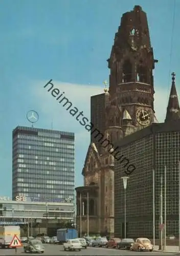 Berlin - Gedächtniskirche - Europa Center - AK Grossformat 60er Jahre