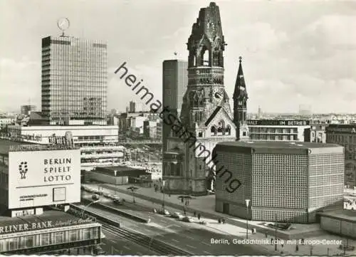 Berlin - Gedächtniskirche mit Europa-Center - Foto-AK Grossformat 60er Jahre - Verlag Kunst und Bild Berlin