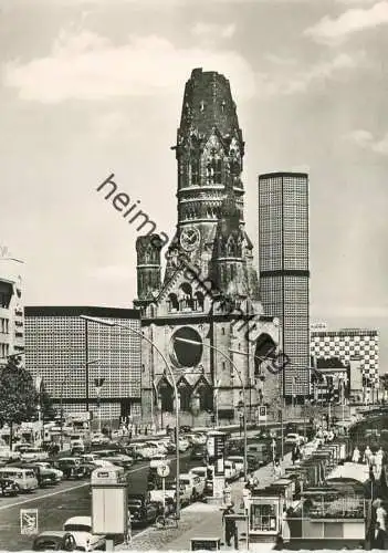 Berlin - Kaiser-Wilhelm-Gedächtniskirche  - Kurfürstendamm - Foto-AK Grossformat 60er Jahre - Verlag Klinke & Co. Berlin