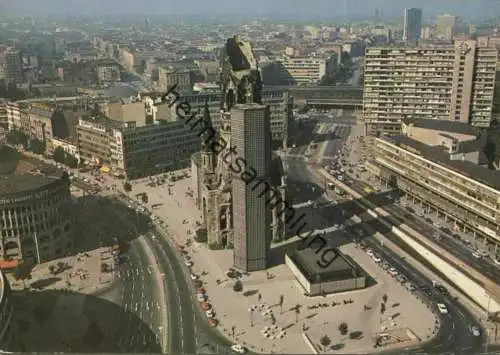 Berlin - Blick vom Europa-Center auf Kaiser Wilhelm Gedächtniskirche - AK Grossformat 1970 - Verlag Kunst und Bild Berli