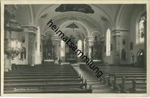 Bezau - Pfarr-Kirche - Innenansicht - Foto-AK 30er Jahre ohne Verlagsangabe