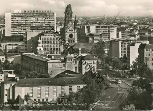 Berlin - Hardenbergstrasse mit Technischer Universität und Zooviertel - Foto-AK Grossformat - Verlag Kunst und Bild Berl