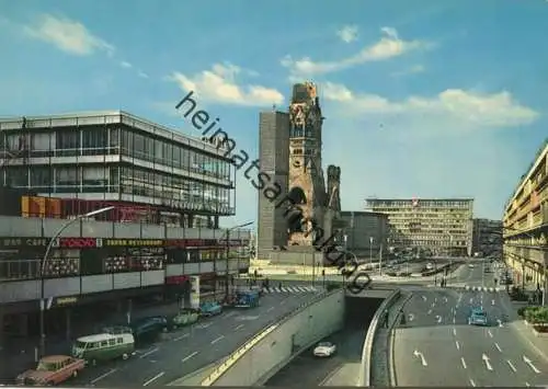 Berlin - Breitscheidplatz mit Europa-Center und Gedächtniskirche - AK Grossformat 70er Jahre - Verlag Krüger