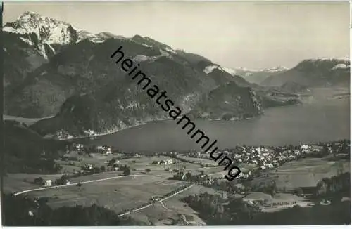 Sankt Gilgen mit Schafberg vom Mozartblick - Foto-AK 30er Jahre - Verlag Erich Bährendt Bad Ischl