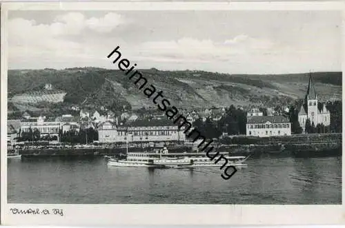 Unkel - Rheinschiff - Foto-AK 30er Jahre - Verlag Schöning & Co Lübeck