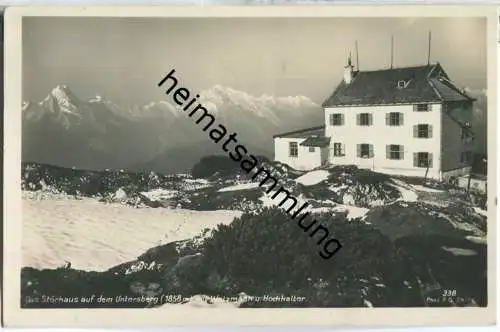 Störhaus - Untersberg - Watzmann - Hochkalter - Foto-AK 20er Jahre - Verlag F. G. Zeitz Königsee