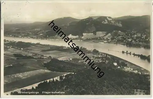 Siebengebirge - Fliegeraufnahme - Foto-AK 20er Jahre - Verlag Cramers Kunstanstalt Dortmund
