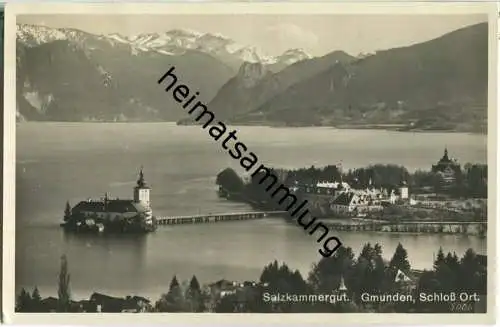 Gmunden - Schloss - Foto-AK 30er Jahre - Verlag F. E. Brandt Gmunden