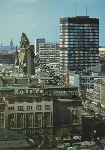 Berlin - Geschäftsviertel an der Tauentzienstrasse - Europa Center - AK Grossformat 70er Jahre - Verlag Kunst und Bild B