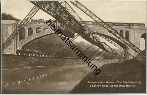 Wuppertal - Schwebebahn - Sonnborner Brücke - Verlag Trinks & Co Leipzig