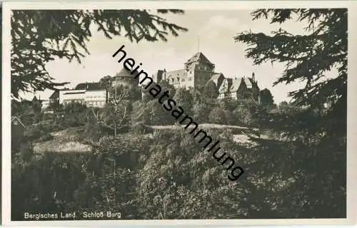 Das Bergische Land - Schloss Burg - Foto-AK 30er Jahre - Verlag Cramers Kunstanstalt Dortmund
