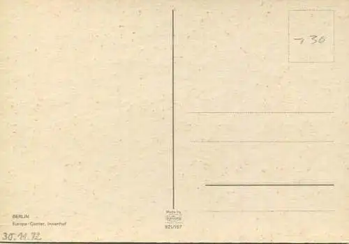 Berlin - Europa Center - Innenhof - Die Stachelschweine - AK Grossformat 70er Jahre - Verlag Krüger