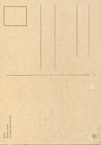 Berlin - Europa Center mit Haus der Nationen - AK Grossformat