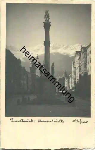 Innsbruck - Annasäule - Foto-AK 30er Jahre Defner