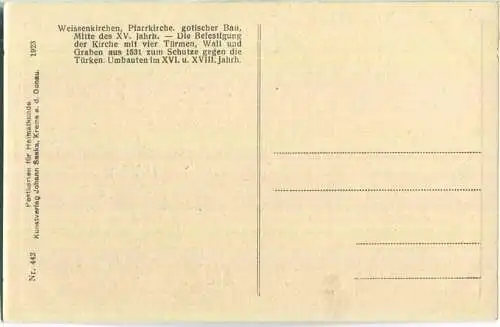 Weissenkirchen in der Wachau - Pfarrkirche - Verlag Johann Saska Krems 1923
