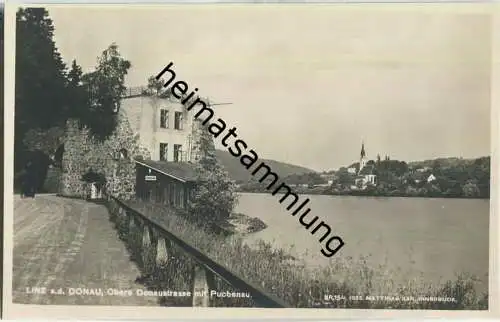 Linz an der Donau - Obere Donaustrasse mit Puchenau - Foto-Ansichtskarte 20er Jahre - Verlag Matthias Kar Innsbruck 1925