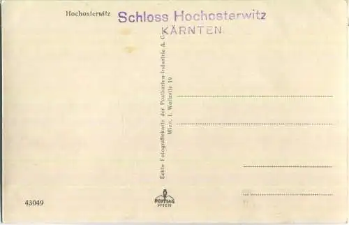 Schloss Hochosterwitz - Foto-AK 20er Jahre - Verlag Postkarten-Industrie Wien