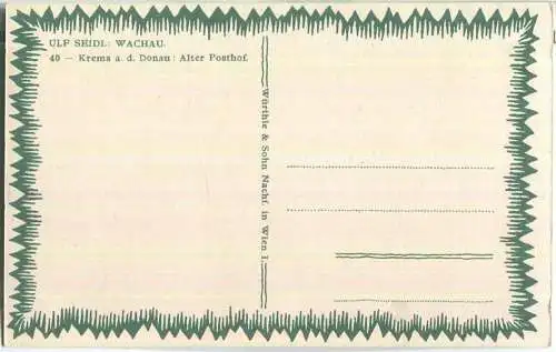 Krems an der Donau - Alter Posthof - Künstlerkarte Ulf Seidl - AK 20er Jahre - Verlag Würthle & Sohn Nachf. Wien