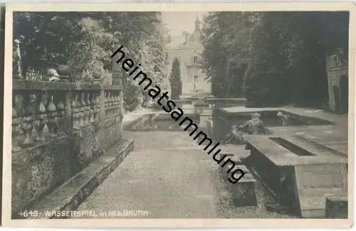 Salzburg - Hellbrunn - Wasserspiel - Foto-AK 20er Jahre - Verlag Helff-Lichtbild Graz 1924