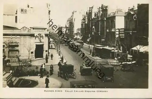 Buenos Aires - Calle Callao Esquina Cordoba - Foto-AK 40er Jahre