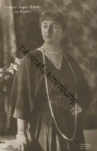 Preussen - Prinzessin August Wilhelm von Preussen - Photo Jüptner-Stuhr Berlin - Verlag Gustav Liersch Berlin