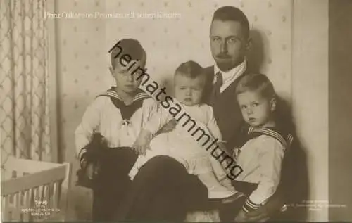 Preussen - Prinz Oskar von Preussen mit seinen Kindern - Aufnahme W. Niederastroth Potsdam - Verlag Gustav Liersch Berli