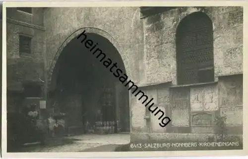 Salzburg - Nonnenberg - Kircheneingang - Foto-AK 20er Jahre - Verlag Helff Lichtbild-Film Graz 1925