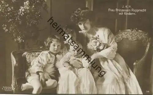 Bayern - Prinzessin Rupprecht von Bayern mit Kindern - Phot. F. Grainer München - Verlag Percy Hein München