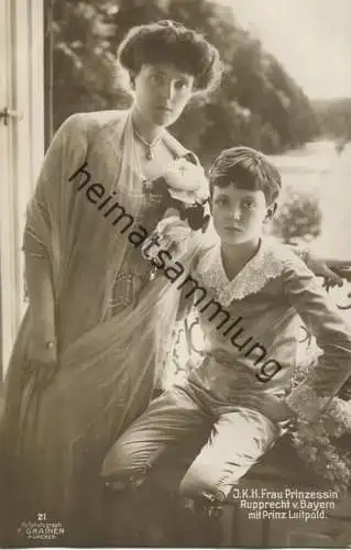 Bayern - Prinzessin Rupprecht von Bayern mit Prinz Luitpold - Phot. F. Grainer München - Verlag Percy Hein München
