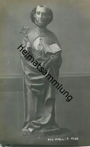 Hall in Tirol - Figur mit Schlüssel - Foto-Ansichtskarte 20er Jahre - Verlag A. Stockhammer Hall 1922