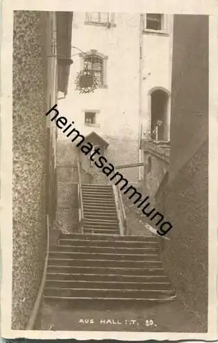 Hall in Tirol - Treppe - Foto-Ansichtskarte 20er Jahre - Verlag A. Stockhammer Hall 1922