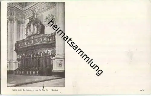 Stift St. Florian - Seitenorgel - Chor - Foto-AK - Verlag K. Prietzel Steyr 1914