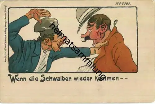 Wenn die Schwalben wieder kommen - Verlag Bruno Bürger & Ottillie Leipzig ca. 1900