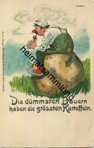 Die dümmsten Bauern haben die grössten Kartoffeln - Verlag Bruno Bürger & Ottillie Leipzig ca. 1900
