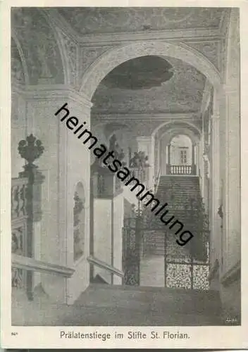 Stift St. Florian - Prälatenstiege - AK 20er Jahre - Verlag Prietzel Steyr 1924