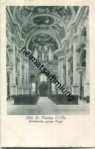 Stift St. Florian - Stiftskirche - grosse Orgel - AK 20er Jahre - Verlag Prietzel Steyr