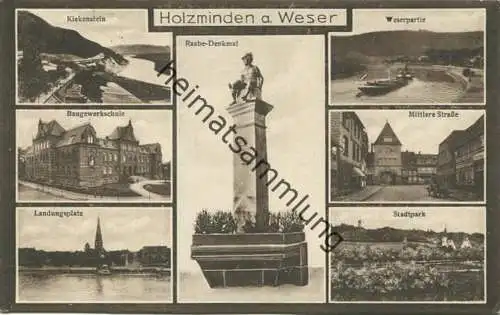 Holzminden - Baugewerkschule - Mittlere Strasse - Verlag Hermann Lorch Dortmund gel. 1930