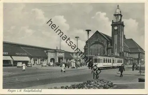 Hagen - Bahnhof - Strassenbahn - Verlag Kettling & Krüger Schalksmühle gel. 1960