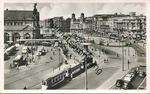 Frankfurt - Am Hauptbahnhof - Strassenbahn - Foto-AK - Verlag Peter Nagel Frankfurt